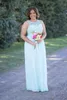 2017 Country Cheap Grey Bridesmaid Dresses for Wedding Long Chiffon ALine Backless Formal Dresses Party Lace Modest Maid Of Honor8718605