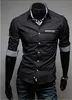 Hot Sale Spring New Fashion Casual Slim Fit Fit Thre Quarter Sleeve Mens Camisas Camisas Coreanas Estilos de Lazer