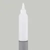 30 stks 250 ml witte duidelijke cosmetische flessen met ronde schouder en wit zwart puntig pet heide huisdier monster dispenser druppelcapaciteit