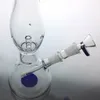 10'' Glass Beaker Bong Hookahs Water Bongs Pipe Dab Rig Blue Water Pipes 14mm Joint Bowl