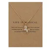 10st Fairy Tale Unicorn Halsband Animal Gold/Silver Unicorn Pendant Chain Halsband smycken gåva för kvinnor