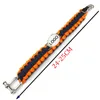 Mélange Styles Football Baseball Outdoor Paracord Bracelets sur la survie des chaînes de boucle de boucle