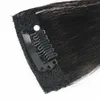 Virgin indian human hair extension clip in hair silky straight natural black color 1B 150g 9pcs hair extensions