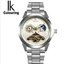 IK 2019 Moon Phase Function Luxury Top Brand Orologio da uomo 24 ore Full Steel Band Gold Skeleton Orologi meccanici automatici Uomo