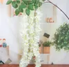 artificial flowers 1.6 Meter Long Elegant Silk Wisteria Vine Rattan For Wedding Decorations Bouquet Garland real touch flowers