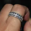 Prachtig 2016 Nieuwe Collectie Luxe Jewelly Ronde Cut 925 Sterling Zilver Gesimuleerde Diamond Gemstons Pave Women Engagement Circle Ring Size5-11