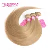 Cheveux humains vierges brésiliens 27 cheveux raides blonds tisse des faisceaux brésiliens trame de cheveux Queen Beauty Weaves2403092