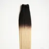 T1B613 ombre weave hair blonde brazilian hair weave bundles 100g brazilian straight hair weave bundles 1 PCS58047393607128