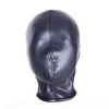 Soft PU Leather Hood Mask Hood Bondage Blindfold Sex Toys For Couples BDSM Adult Game Fantasy Sex Cosplay Restraints Sex Product q0506