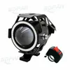 1 Stück mit Schalter Motorrad LED-Scheinwerfer Nebelscheinwerfer CREE Chip U7 125W 3000LM Devil Angel Eye DRL Tagfahrlicht BK