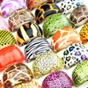 100 sztuk Zwierząt Ring Leopard Skin Mix Żywicy Pierścienie Dla Mężczyzn I Kobiet Hurtownie Moda Party Cute Biżuteria Prezent