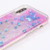 Fashion Heart Love Liquid Factions for iPhone 15 14 13 Pro 12 11 XS Max XR X 8 Plus 7 6 5 TPU TPU الصلبة Quicks and Floating Glitter Sparkle Cover Magical Dynamic Powder