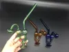 Moda colorida cobra forma queimador de óleo da tubulação 20 cm de espessura colorida pirex de vidro tubulação de água barato mão cachimbos curva óleo queimador bongs