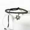 New Arrival Clear Cz Star Of David Pendant With Mix 4 Colors 4mm Brass Beads Chams Lace Up Hexagon Bracelet270B