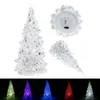 Nattbelysning Julgran Ice Crystal Colorful Changing LED Desk Decor/Table Lamp Light Juldekorationer Party Supplies