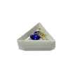 Whole 100Pcs White Plastic Triangle Jewelry Sorting Tray Gemstone Collection Storage Beads Crystal Nail Art Tool Tray218z