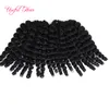 8Inch Wand Curl Bouncy Twist Crochet Hair Extensions, Syntetisk Braiding Hair Ombre Crochet Braiding Hair For Marley Women