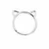 Everfast 도매 10pc/로트 패션 액세서리 주얼리 반지 사랑스러운 키티 고양이 귀 반지 여성 결혼식 및 파티 선물 크기 6.5 EFR067