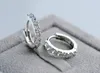 925 Sterling Silver Hoop örhängen för kvinnor smycken modeörhängen cz diamantörhängen kvinnor bröllop smycken n50269z