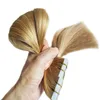 Brazilian virgin hair honey blonde straight 100g 40Pcs/lot skin weft seamless hair extensions tape in human hair extensions