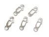 10st / parti 925 Sterling Silver Hummer Claw Clasp Hooks för DIY Craft Fashion Smycken Present W36