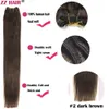 16 "-28" 100g / st 100% Remy Human Haft Weft Weaving Extensions Straight Natural Silk Non-clips
