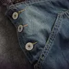 Gros-Mens Distressed Jeans Ripped Jumpsuit Denim Salopette Hommes Baggy Cargo Pants avec Bretelles Denim Salopette Pour Hommes K121