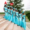 turkos mermaid prom klänningar