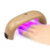 Partihandel-9W USB-linje mini LED-lampa bärbara naglar torktumlare regnbågeformad nagelampa härdning för UV Gel Nail Polish Nail Art Tools