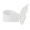 All'ingrosso- 50PCS Anelli portatovagliolo farfalla di carta per matrimoni Tovagliolo per feste Decorazione della tavola Porta tovagliolo di carta farfalla 3D