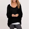 Women Ladies New Loose Long Sleeve T Shirt Blouse Baggy irregular Tops Jumper