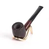 Zwart sandelhout ebbenhout pijp hamer emmer massief hout verwijderbare filter gegraveerde bloem gravure ronde mond rechte sigarettenhouder