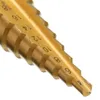 Hex Titanium Step Cone Drill Bit 4-22MM Hole Cutter HSS 4241 For Sheet Metalworking Wood Drilling High Quality Power Tools