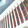 Own Brand Rainbow Colorful Individual Eyelashes Extension Trays Whole Cheap Silk False eyelash Sets Drop 243R
