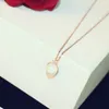 Korean Eleagnt Natürliche Süßwasser-Perlenkette Anhänger für Frauen als Geschenk Rose Gold überzogene Kettenhalsketten-Kragen-Zirkon Schmuck