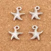 Corrugation Starfish Sea Star Charm Beads Fashion 14x16mm Antique Silver/Bronze Pendants Alloy Handmade Jewelry DIY L014