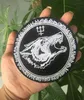 Anpassad LONG WOLF Broderad Iron On Patch Väst Läderjacka Badge Broderi 4 Motorcykel Biker Club Crest DIY Appliq269T