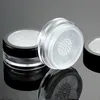 10G Zwart Clear Cap Losse Poeder Compact met het Raster Deksel PP Poeder Jar Verpakking Container Lege Poederachtige Cakedoos F2017892