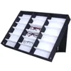 18 Grids Okulary Przechowywanie Wyświetlacz Case Box Okulary Okulary Okulary Optical Display Rames Tray