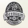 Personalidade Gremium Alemanha Ferro bordado no patch Ferro costurado no distintivo do clube de motocicleta MC Biker Patch inteiro 260j
