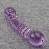 Roxo pirex cristal vibrador de vidro brinquedos sexuais vibradores pênis anal feminino adulto brinquedos para mulheres corpo massageador 1673651