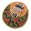 Kalimba Daumenklavier, 7 Tasten, stimmbares Musikinstrument aus Kokosnussschale, bemaltes Musikinstrument, stimmbares Musikinstrument aus Kokosnussschale, bemalt, Ganzes 6340917