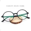 العلامة التجارية تصميم gafas الأزياء المتناثرة الرجعية النظارات المستديرة إطار المرأة قصر النظر النظارات المعدنية لطيف فتاة الوصفة البصرية عدسة عادي مرآة
