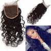 Wet And Wavy Lace Top Closure Free Part Virgin Brazilian Water Wave Closure With Baby Hair 100% Human Hair G-EASY