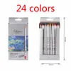 24色の美術の描画オイルベースの無毒な色鉛筆クレヨンズアーティストスケッチ100％真新しい高品質