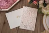 Лазерные срезанные свадебные приглашения карты белые бумажные цветы миссис Mrs Invitaitons Карты 2 цвета конверт и уплотнение Whole9143916