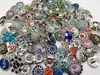 Partihandel 50st Delar 18mm Snap Button Mixed Style Metral Rhinestone Ginger Snap Smycken Sanps Chunk Button för Noosa Snaps Charm Armband