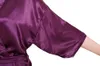 Partihandel- Plus-storlek S-XXL Rayon Longue Bathrobe Womens Kimono Satin Long Robe Sexig underkläder Hot Nightgown Sleepwear With Belt