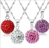 Hängen Halsband Pretty Brand Halsband 10mm Imitation Diamond Micro Disco Silver Smycken Fina Smycken Charms Ball Crystal Halsband