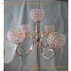 Real Crystal Beaded 5 Arm Globe Silver "Prestige" Candelabra - 56 "Wysokiej ściany świecy